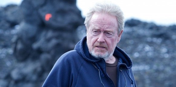 Ridley Scott durante el rodaje de Prometheus